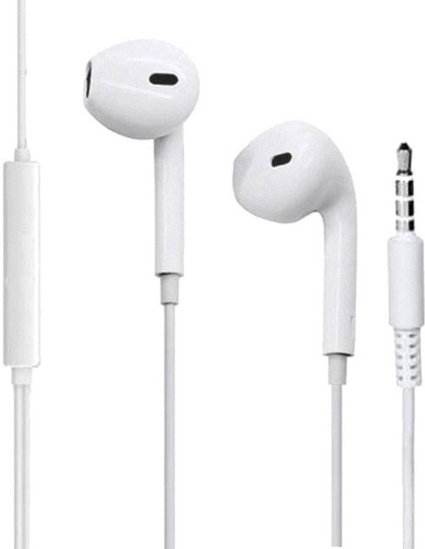 Alafi Powered Sa.ms_ng Earphone S6 for Gal_exy S10/A20/A50/A51/A70/M21/M31/M51/M52/M13 Wired Headset  (White, In the Ear)