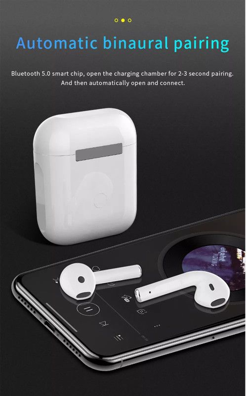 TWS Wireless Bluetooth Earphone Portable Bluetooth Headset 7S2 Bluetooth Headset  (White, In the Ear)