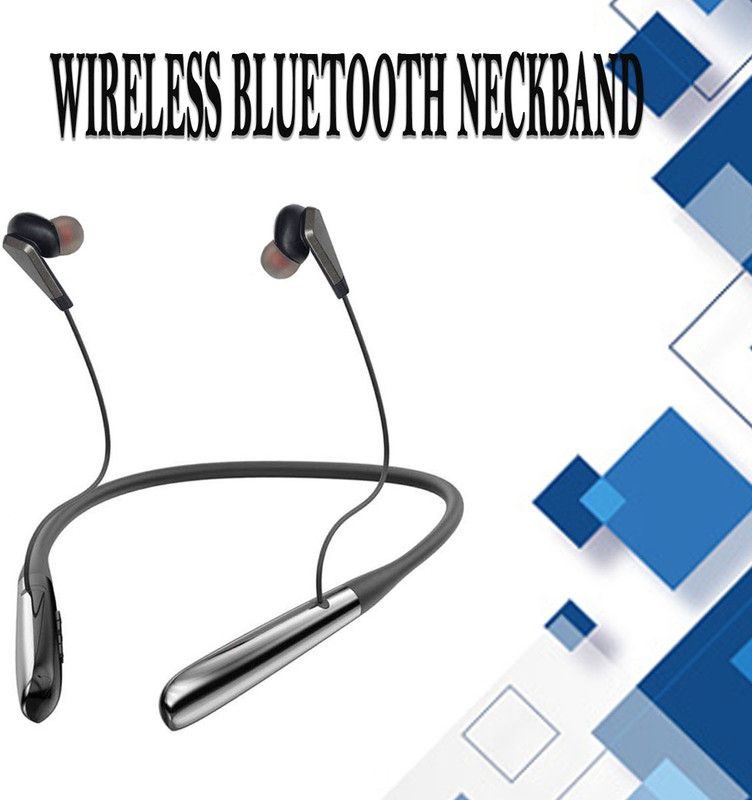 Zohlo Stylish Wireless Bluetooth Neckband With Mic 30Hrs Battery Life With Great Sound Bluetooth Headset  (Black, In the Ear)