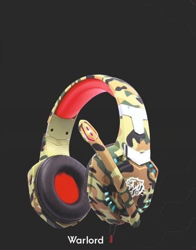 Enter WARLORD PS4 wired headphones compatible for Xbox, laptop, tablet Wired Headset  (army green, On the Ear)