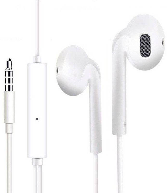 Alishark Powerful sound earphone Wired Headset  (White, In the Ear)