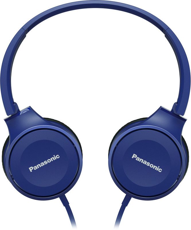 Panasonic RP-HF100MEA Wired Headset  (Blue, On the Ear)