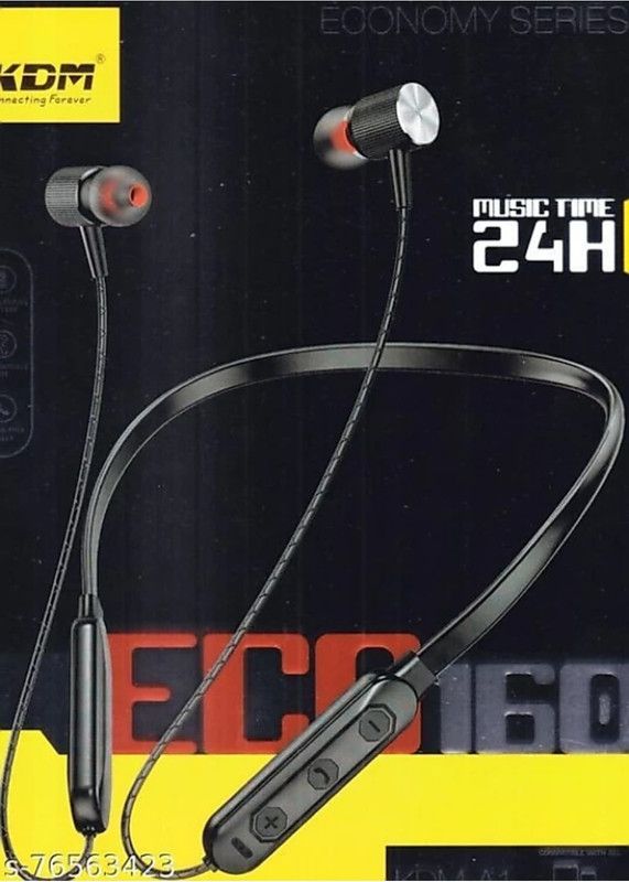 KDM A1 ECO-160 Economy Series 24 H music time BEST QUALITY Bluetooth Headset  (Black, In the Ear)