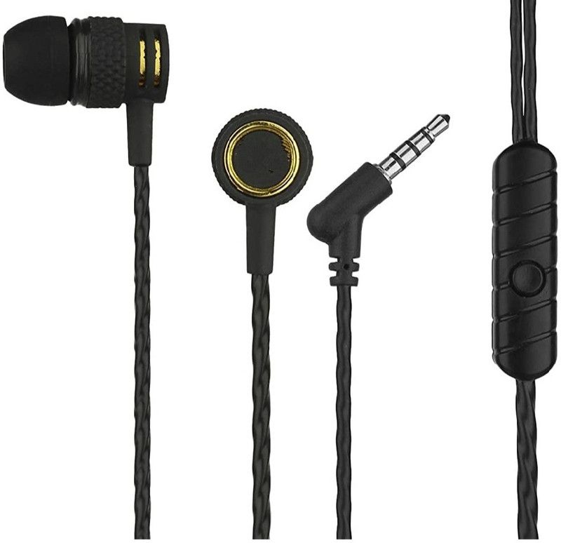 Shopping Spree A 13 In Line Remote Control Earphone With Superior Sound Wired Headset  (Black, In the Ear)