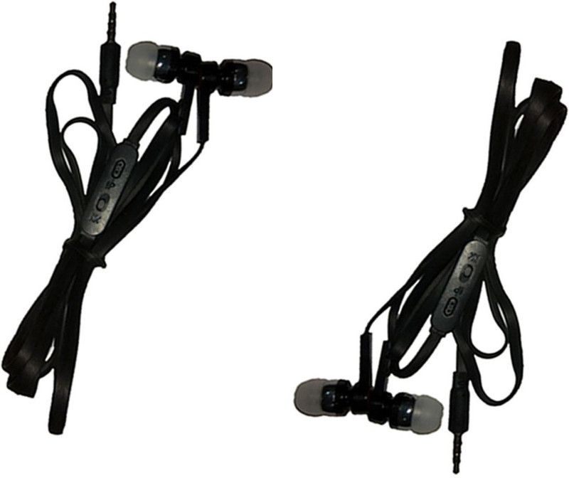 Gali Bazar KA13 Wired Headset  (Black, In the Ear)