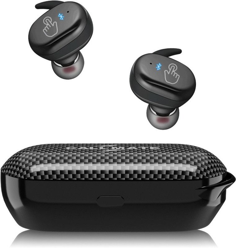 Callmate TOUCH TWO | 30 Hours Play Time| (TWS Buds) IPX5 Rated Bluetooth Headset  (Black, True Wireless)