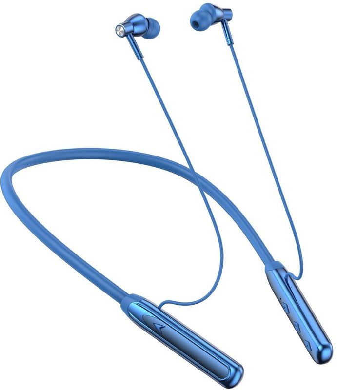 Jazx Bullet 333 ANC Upto 38 Hours Battery Sound & Noise Cancellation Bluetooth Headset  (Cerulean Blue, In the Ear)