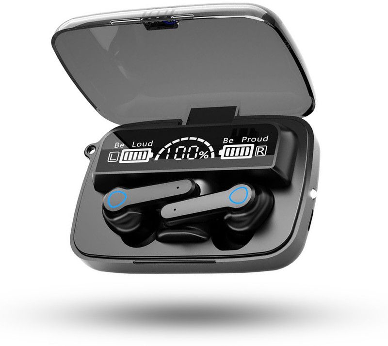 MOOZMOB M19 Wireless Headphones with Touch Control 140H Playtime Noise Cancelling Gaming Bluetooth Headset  (Black, True Wireless)