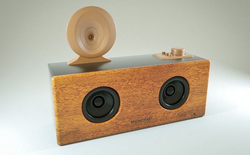 PHONOKART PKBOOMSP-DBRN 25 W Bluetooth Speaker  (DARK BROWN, 2.1 Channel)