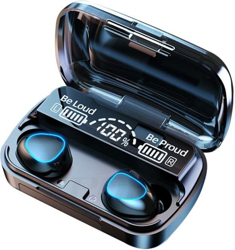 REALSHOCK Pro Edition M10 TWS Wireless Headphones Touch Control and LED R5 Bluetooth Headset  (Black, True Wireless)