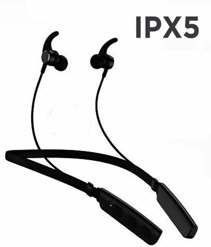 IPX7 Waterproof Stereo Earphones with USB Fast Charging for Workout Gym Sport Bluetooth Headset  (Black, On the Ear)