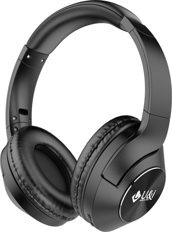 U&i Laser 24Hrs Battery Backup Bluetooth Headphone with Electro Bass and Mic Bluetooth Headset  (Black, On the Ear)