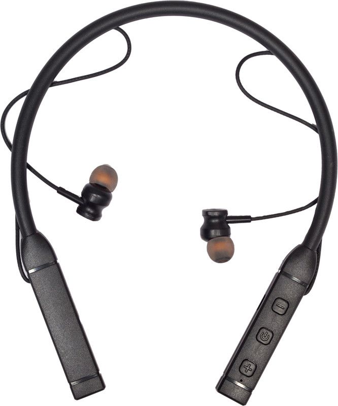 keeva Long battery life bluetooth Headset Neckband best for calling and music Bluetooth Headset  (Black, On the Ear)