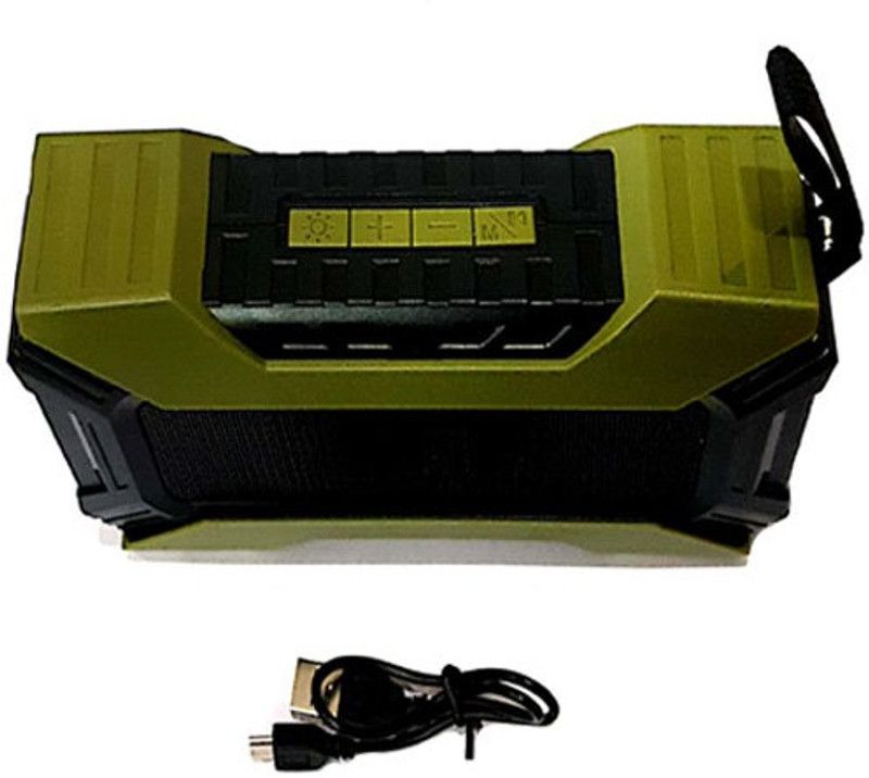 Clubics AO 102 Classic Bluetooth Speaker with Flash Light and FM 5 W Bluetooth Speaker  (Green, Stereo Channel)