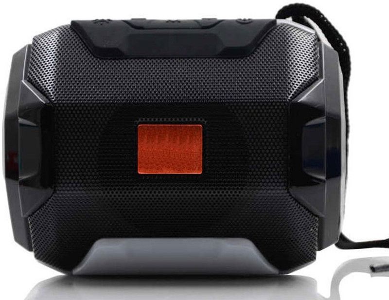 RECTITUDE Powerpect Music TG-162 Splashproof Bluetooth Wireless Super Bass Speaker with colour changing LED Lights with Carrying strap, in-Built FM,Mic 10 W Bluetooth Speaker  (Black, 5.0 Channel)