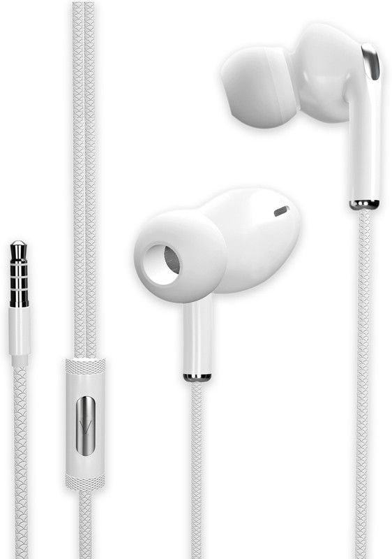 FPX Wired Earphone, Built in Mic, Call Answer HD Sound Quality Wired Headset  (White, In the Ear)