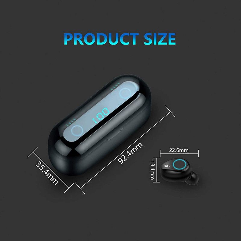 Truly Wireless Earbuds with 36 Hours of Playtime, Instacharge, Hyper Sync 07 Bluetooth Headset  (Black, In the Ear)