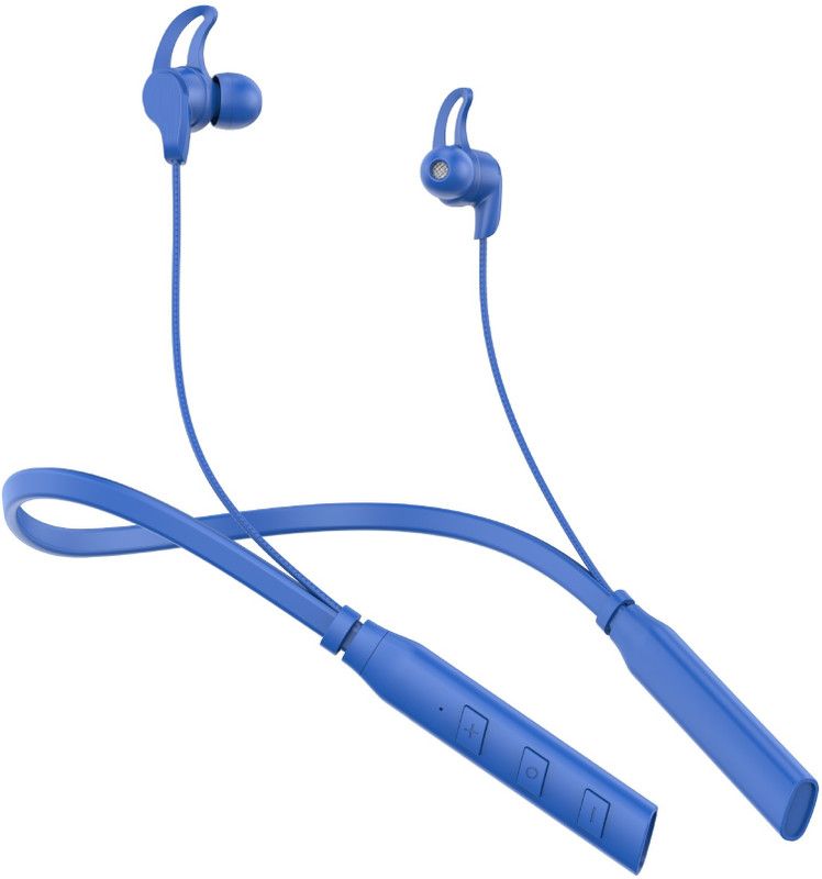 HUTUVI Neckband stereo bluetooth excellent voice wireless Bluetooth Headset  (Blue, In the Ear)