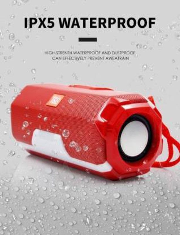 TEQIR just lounging around the house 100% GOOD QUALITY|3D sound| Splashproof 5 W Bluetooth Party Speaker  (Red, Stereo Channel)
