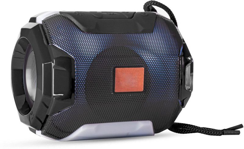 Worricow Wireless Bluetooth Speaker With Inbuilt Mic & RGB Light,Support USB/Aux/SD 10 W Bluetooth Speaker  (Black, Stereo Channel)