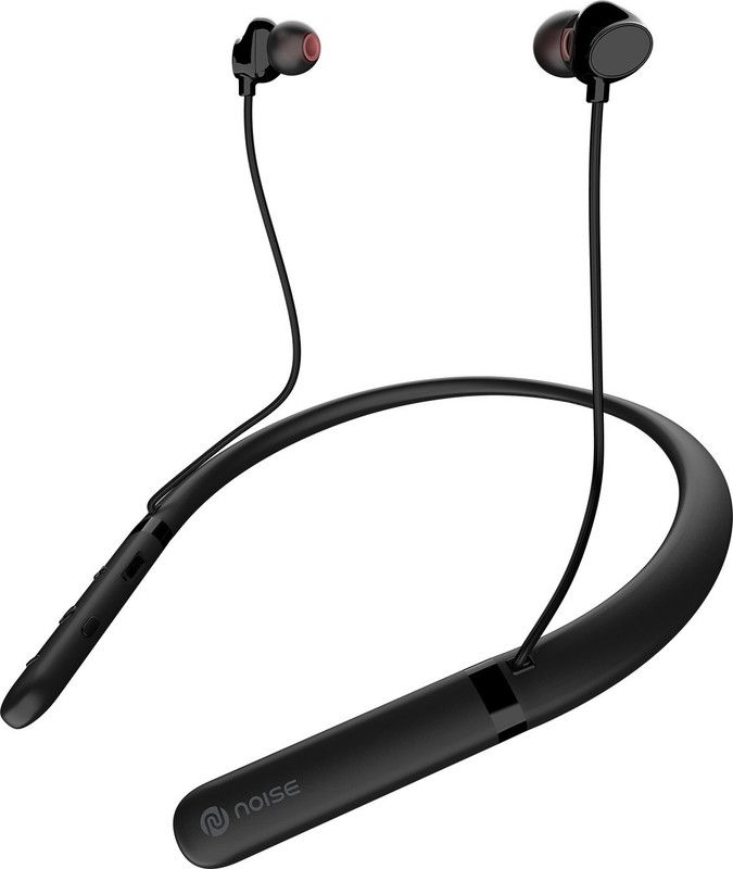 Noise Tune CHARGE Neckband Bluetooth Headset  (Jet Black, In the Ear)