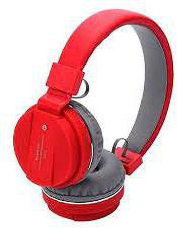 Crezor Headphone Bluetooth Headset (Red, On the Ear) Bluetooth Headset  (Red, On the Ear)