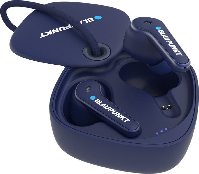 Blaupunkt BTW08 ANC Moksha 30db, 40H playtime, TurboVolt charging, CRISPR ENC Tech 4 Mics Bluetooth Headset  (Blue, True Wireless)