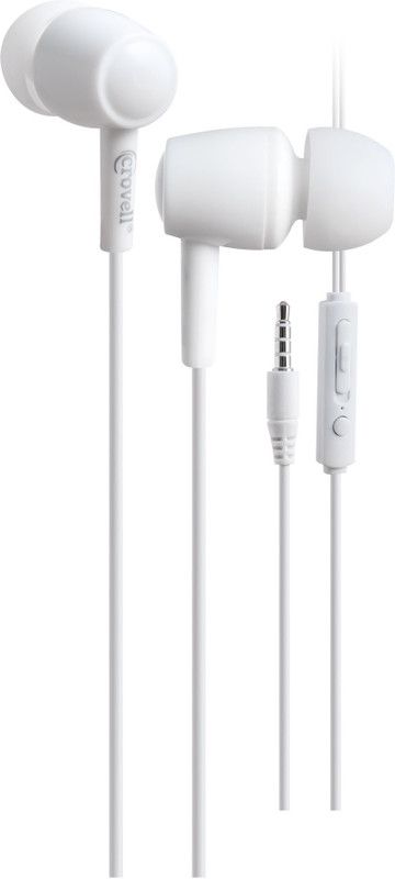 Crovell C19 Wired Headset  (White, In the Ear)