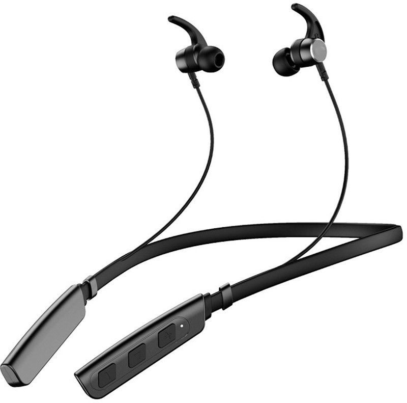 JVA Wireless Rechargeable Collar Bluetooth Headphone Smart Assistant Bluetooth Headset  (Black, True Wireless)