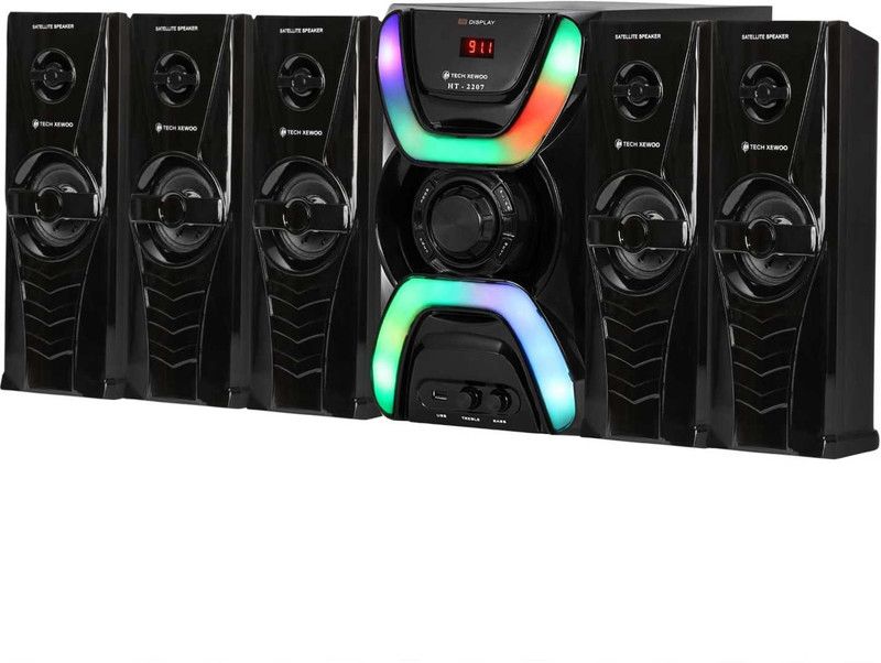 TECHXEWOO HT - 2207 5.1 100 W Bluetooth Home Theatre  (Black, 5.1 Channel)