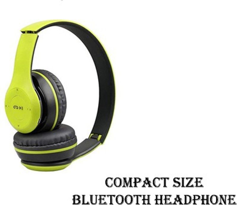ANY KART Classy, Stylish Bluetooth headphone With FM, SD Card Slot & Calling Control Bluetooth Headset  (Green, On the Ear)