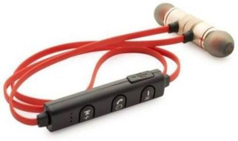 SYARA WVN_729N Magnate Bluetoth Headset for all Smart phones Bluetooth Headset  (Red, In the Ear)