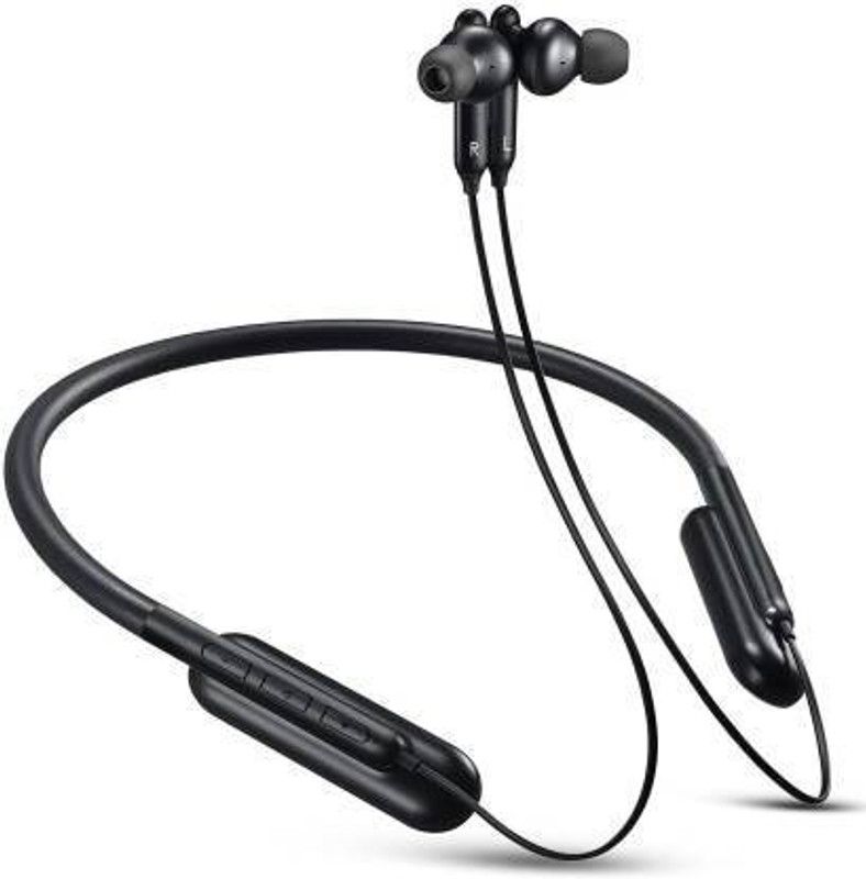 NKL Flex Magnetic Wireless Neckband | TF Card | Supported Bluetooth Headset  (Black, True Wireless)