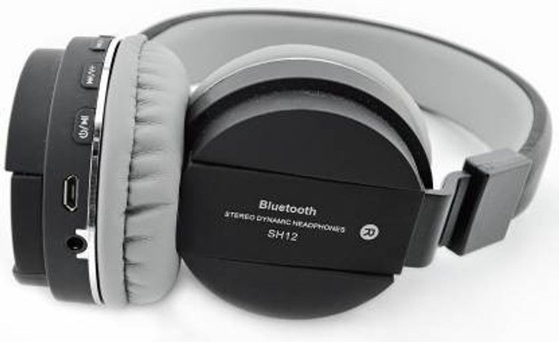 Worricow Wireless headphone sh-12 Bluetooth Headset  (Multicolor, On the Ear)