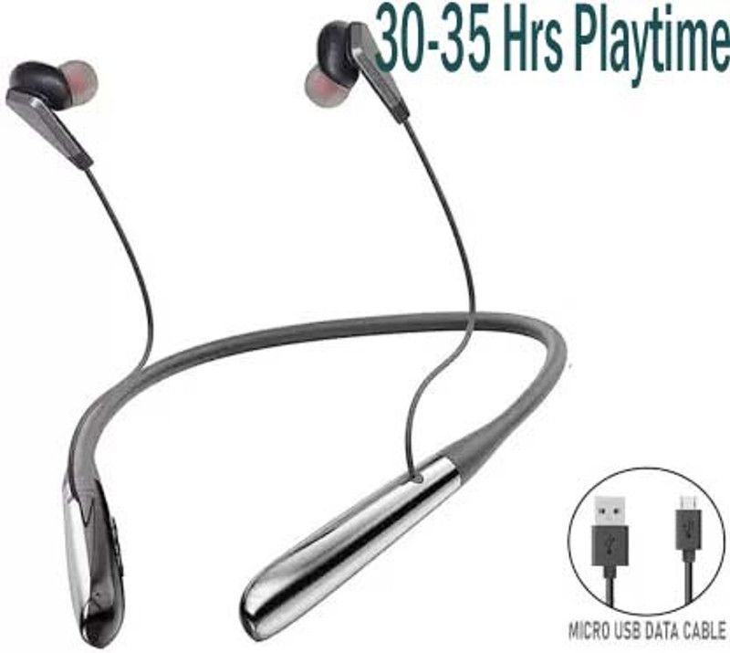 Yoto YT002 Magnetic Ear-bud Neckband 30-35Hrs Playtime,Fast Pairing Bluetooth Headset  (Black, In the Ear)