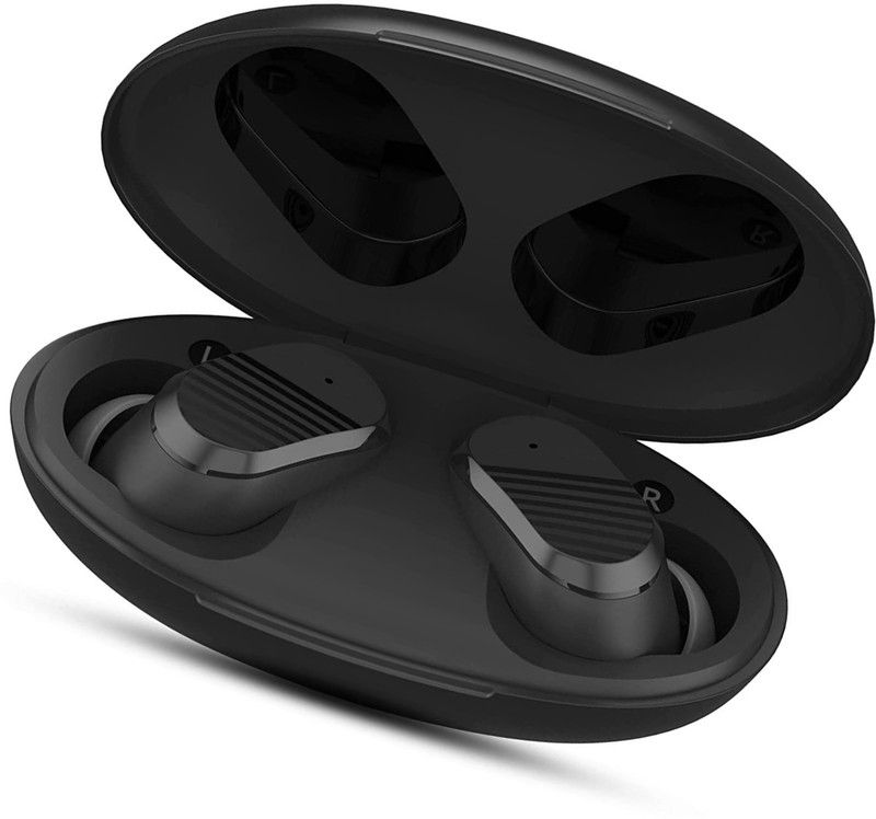 TUNIFI Earbuds T18 Upto 25 Hours Playback with ENC Technology Bluetooth Headset  (Black, True Wireless)