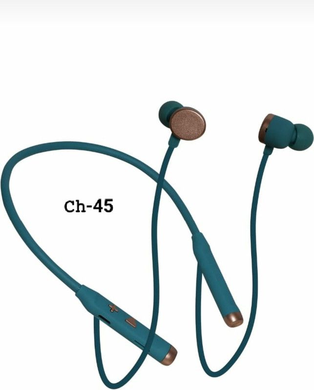 Bxeno Ch-45 full extra bass minitorch bluetooth also for gaming music calling Bluetooth Headset  (Green, In the Ear)
