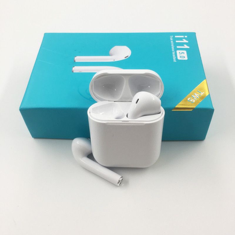 ZAUKY I11S Bluetooth Headset for all Smart phones Bluetooth Bluetooth Headset  (White, True Wireless)