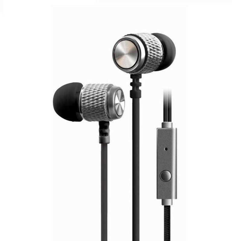 Rhobos SX109 Nylon Braided Universal Wired headset. Wired Headset  (Black, In the Ear)
