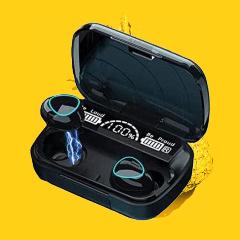 LUTENET Original M10 Earbuds high quality bass with Power Bank Bluetooth (Black ) Bluetooth Headset  (Multicolor, True Wireless)
