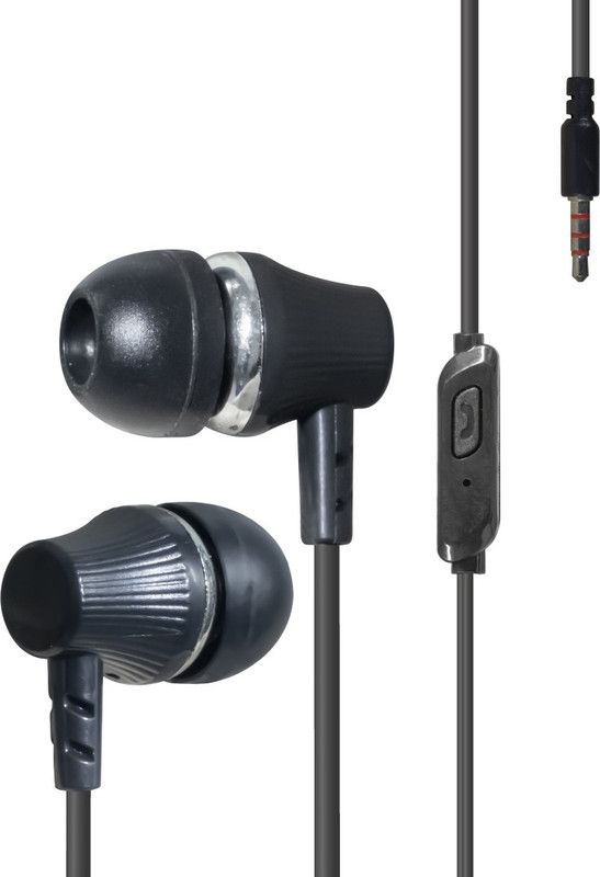 E-HF-001 Stereo Extra Bass Music Earphone Wired Gaming Headset  (Black, In the Ear)