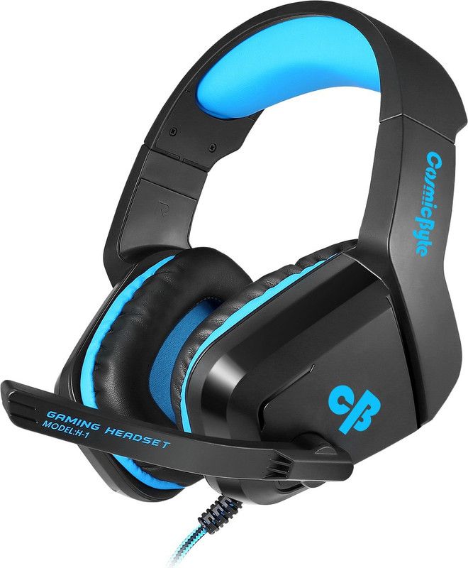 Cosmic Byte H1 Wired Gaming Headset  (Blue, On the Ear)