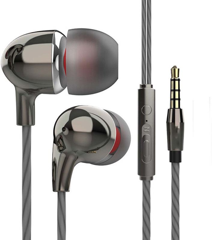 SMMeStore double wire in-Ear earphone with microphone Wired Headset  (Multicolor, In the Ear)