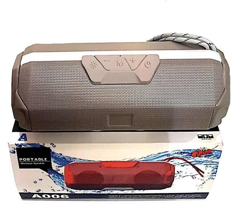 Clubics A006 Bluetooth Speaker - Portable Deep Bass Speaker with Powerful Battery (Inbuilt) (BROWN) 10 W Bluetooth Speaker  (Brown, Stereo Channel)