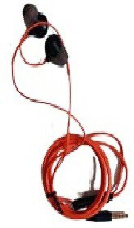 SANNO WORLD 242 in Ear Wired Earphones with Mic(Red) Wired Headset  (Red, In the Ear)