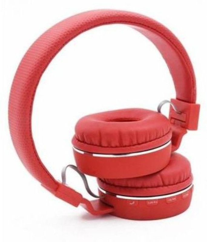 GUGGU UGI_408B_SH12 Over the head Bluetooth Headset Bluetooth Headset  (Red, On the Ear)