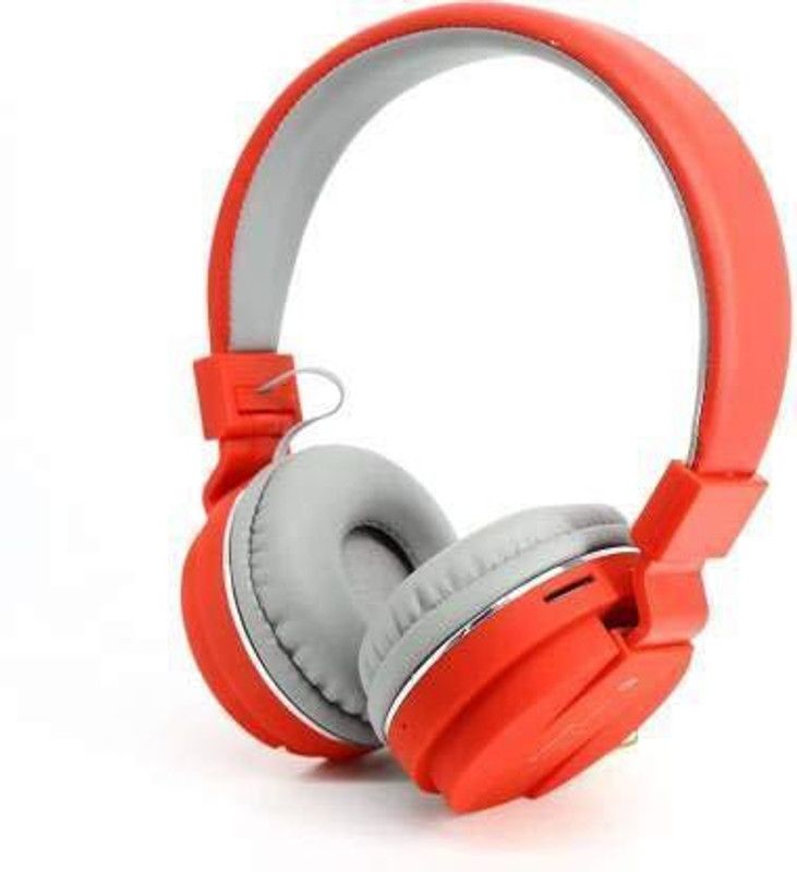 BLUETOOTH HEADPHONE Bluetooth Headset  (Red, Grey, On the Ear)
