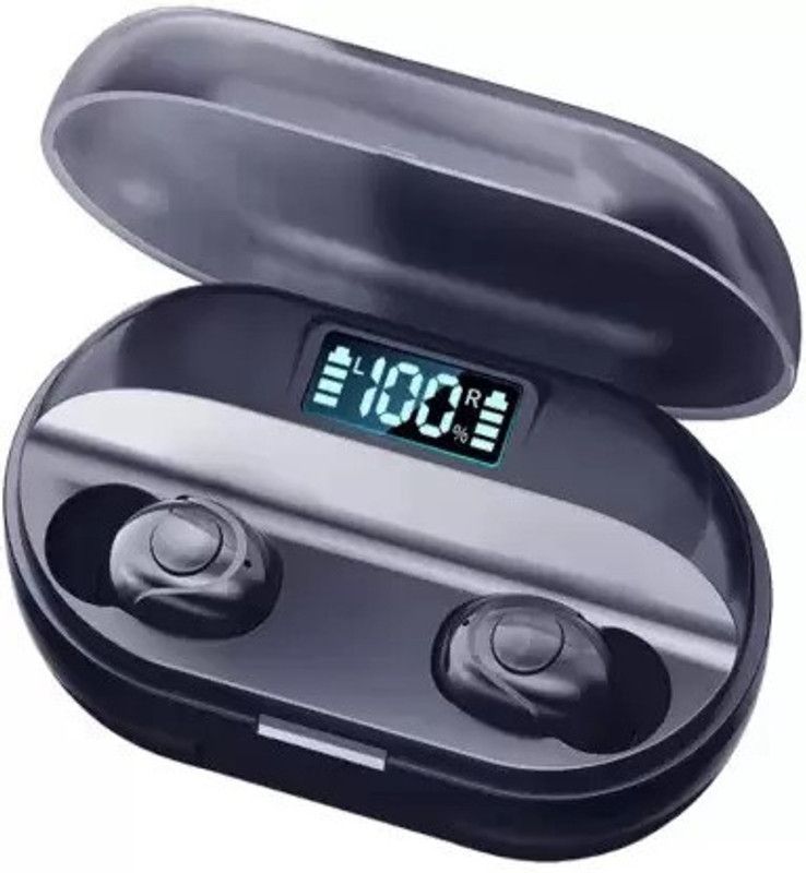 NKL LED Display 024 Earbuds Power Bank With Portable Charging Case Bluetooth Headset  (Black, True Wireless)