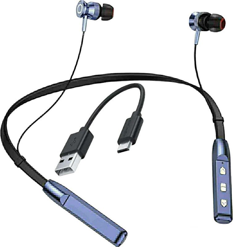 ROKAVO Wireless Neckband earphones & headphones Sport Comfortable In ear Tws Earbuds Bluetooth Headset  (Gun, In the Ear)