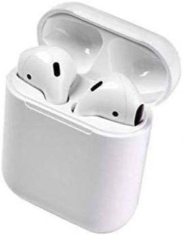 ZETATECH TWS I12 Twins Bluetooth Headset Wireless Earbuds with charging case Z88 Bluetooth Headset  (White, True Wireless)